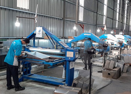 Stainless steel sink manufacturing workshop in Malaysia
