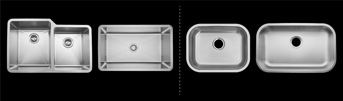Micro-R and ADA series specialty drawn stainless sinks