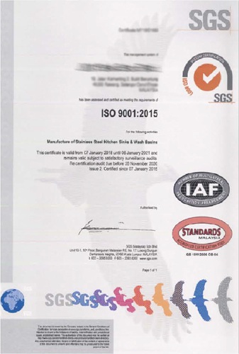 Symbolsink second stainless steel sink factory ISO certification